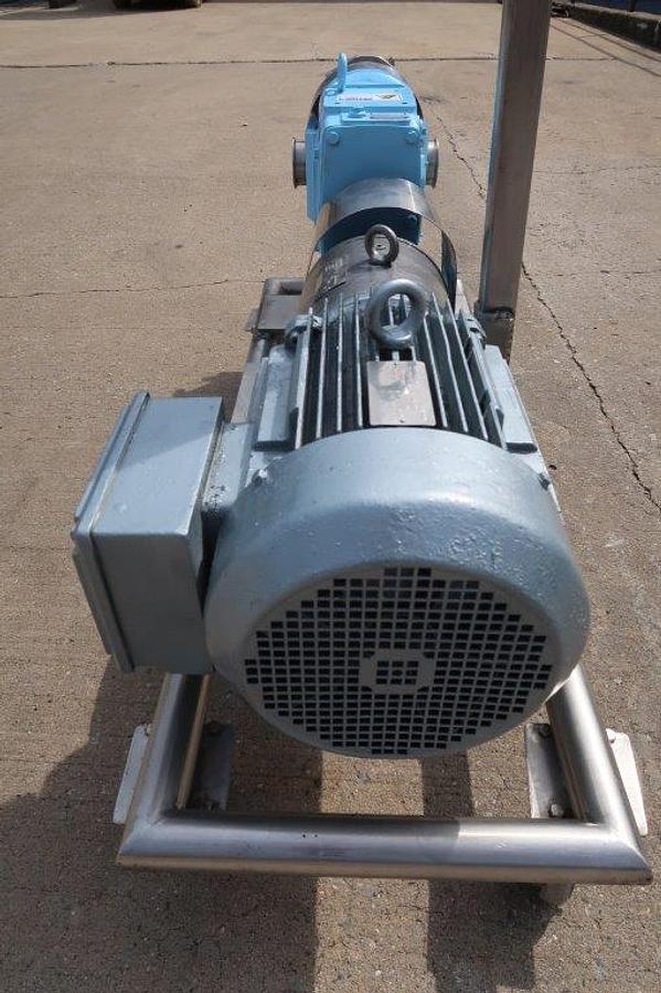 Used Waukesha 130 Stainless Positive Displacement Pump, 10 HP Motor
