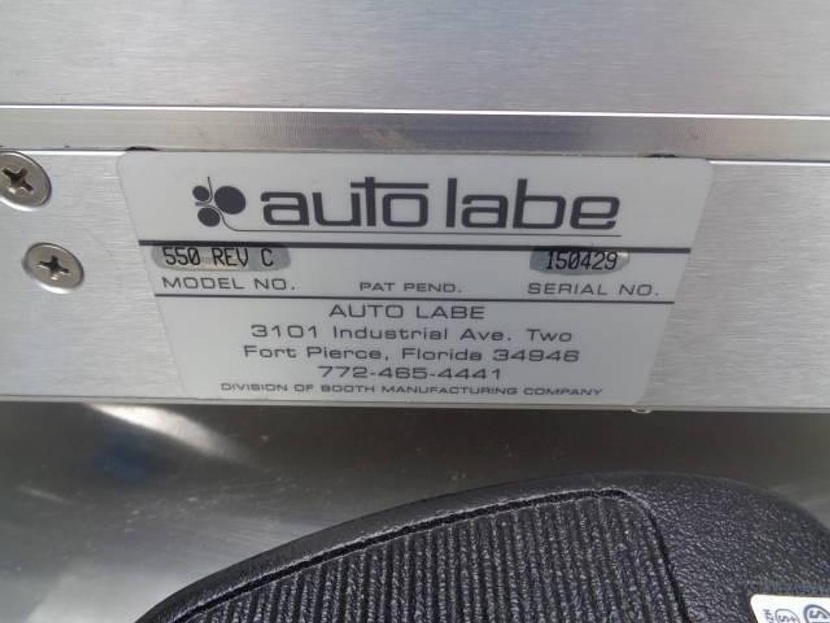 Used Autolabe 550 Spot/Wraparond Tabletop Pressure Sensitive Labeler