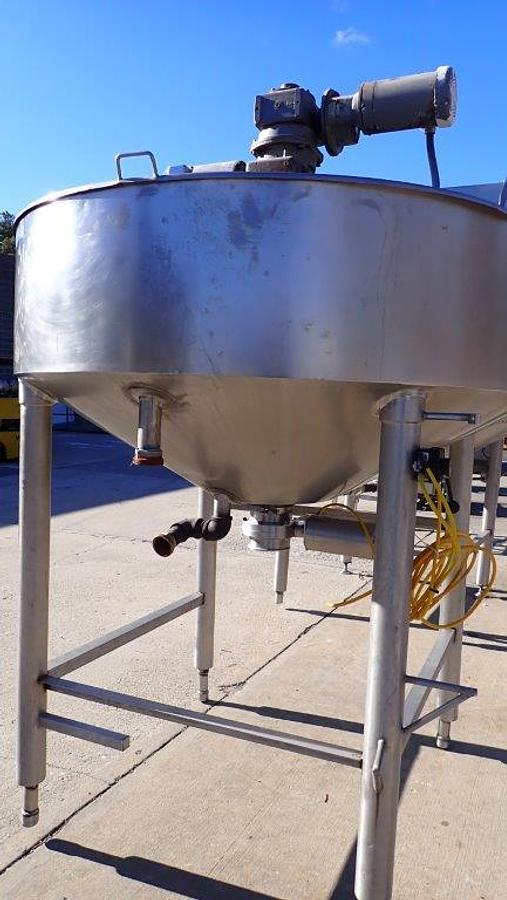 Used Chester Jensen 200 Gallon Cone Bottom Cooker-Cooler, SS