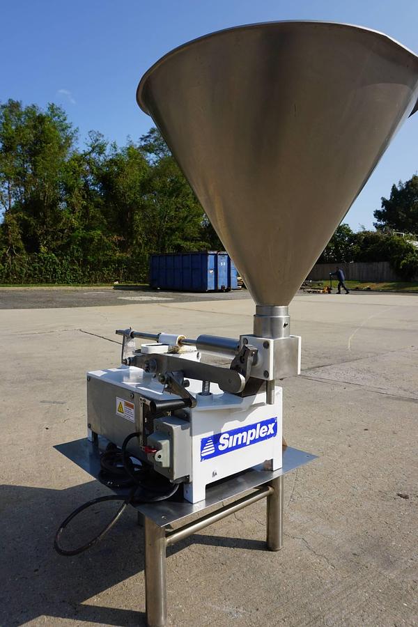 Used Simplex Single Piston Tabletop Filler, Single Phase Electrics