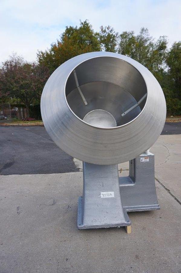Used 42 In. Diameter Stainless Steel Coating Pan, with Baffles