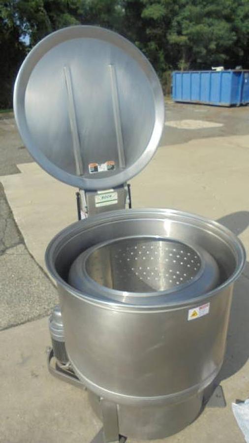 Used Bock FP-90 Food Processing Basket Centrifuge, 5 HP–