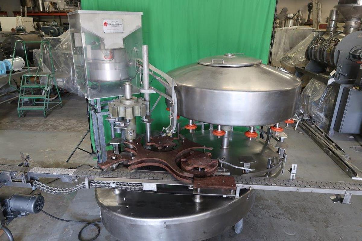 Used Filler Specialties 14 Valve Rotary Filler with Snap Capper, Stainless