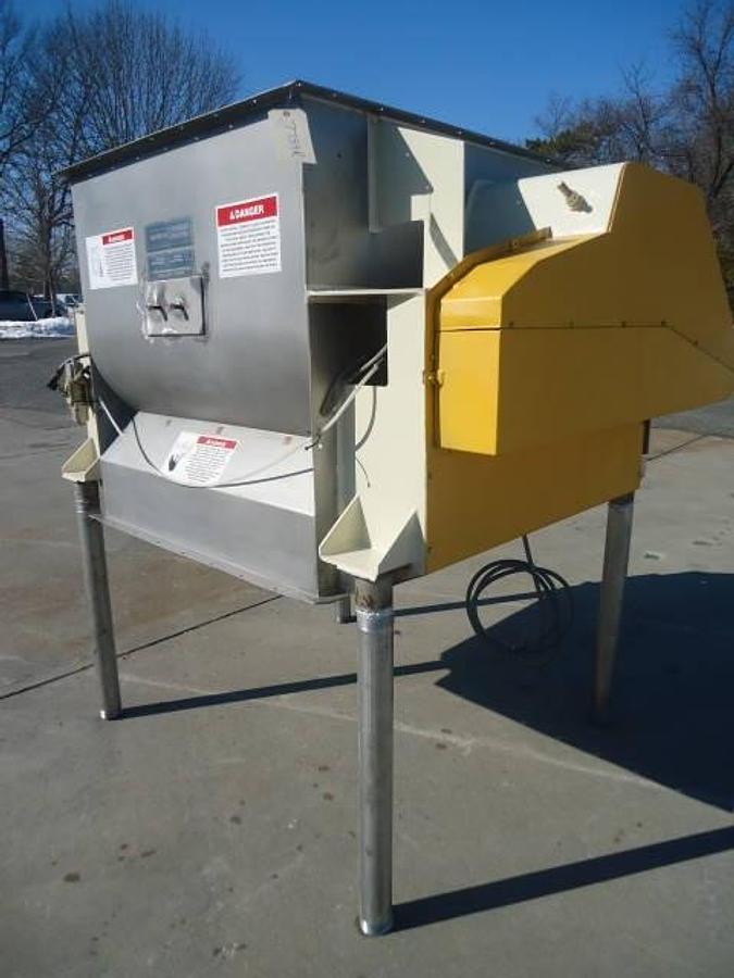 Used Forberg Fzm-18 Stainless Steel Fluidized Zone Mixer, Twin Paddle
