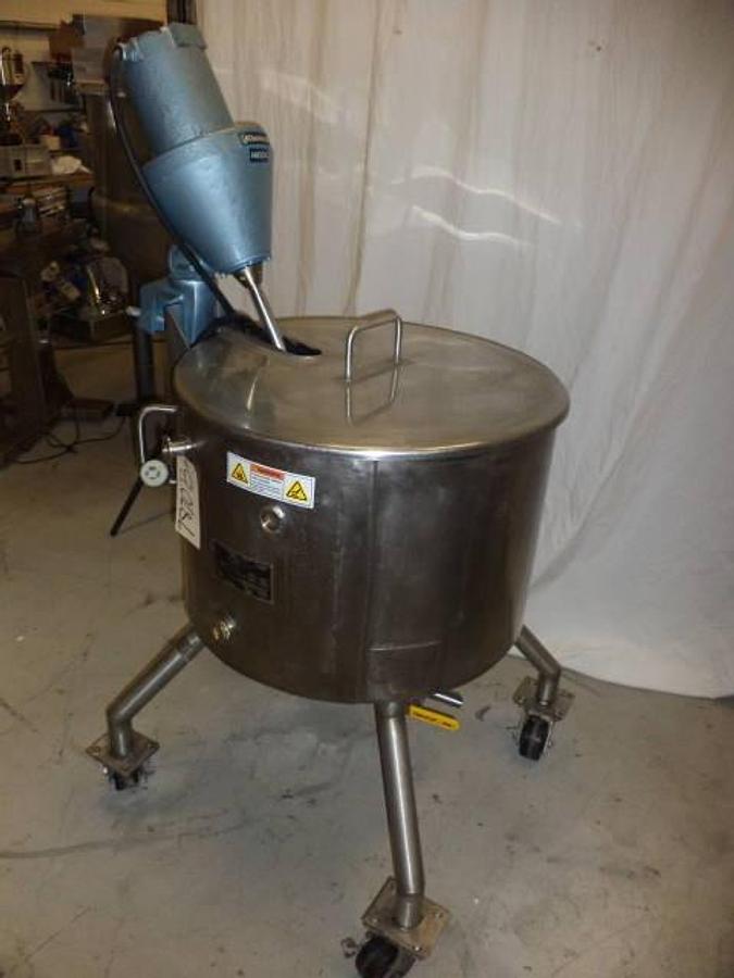 Used 35 Gallon Cherry Burrell 316SS mix kettle, 75 PSI jacket, portable
