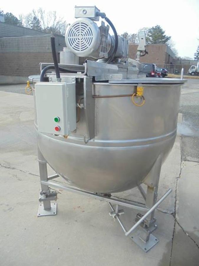 Used 300 Gallon Lee Stainless Steel Dual Action Scraper Kettle, 90 PSI Jacket