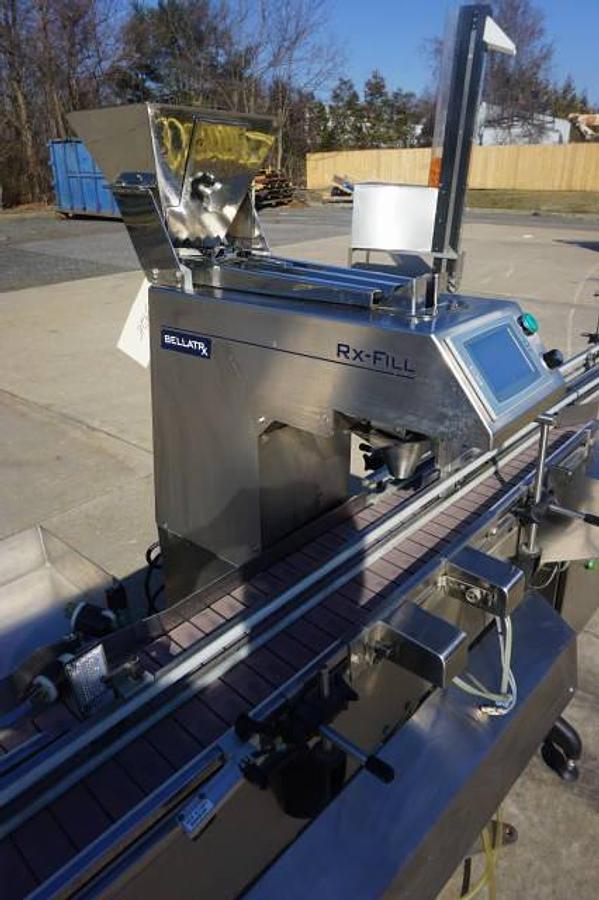 Used Bellat RX “Rx-Fill” Dual Head Tablet/Capsule Counter, 21 Ft. Long Conveyor