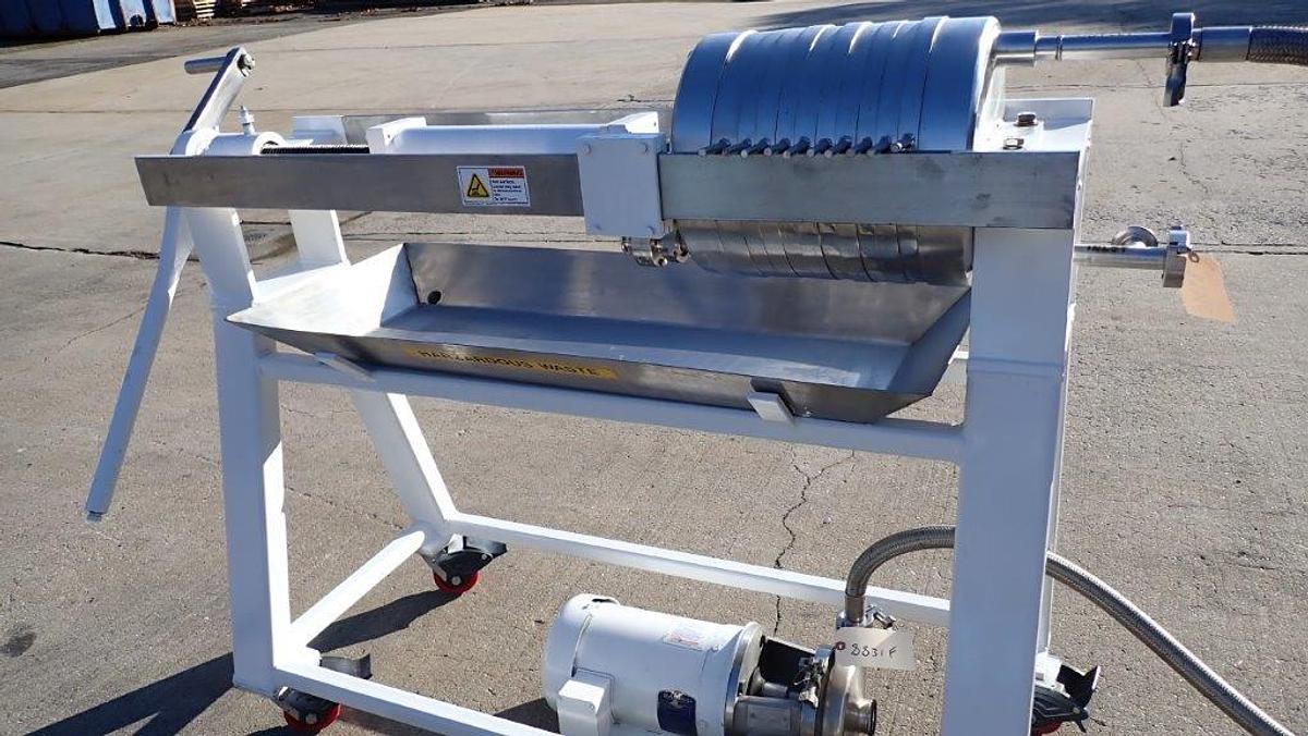Used Star 12 In. Diameter SS Filter Press, with Pump