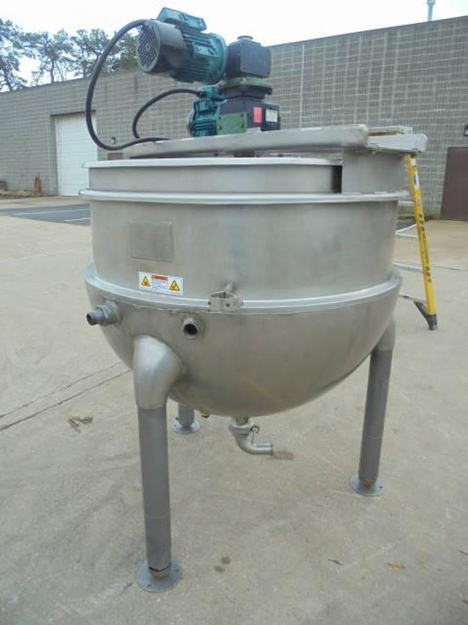 Used 150 Gallon Hamilton Stainless Steel Double Motion Kettle, 40 PSI Jacket