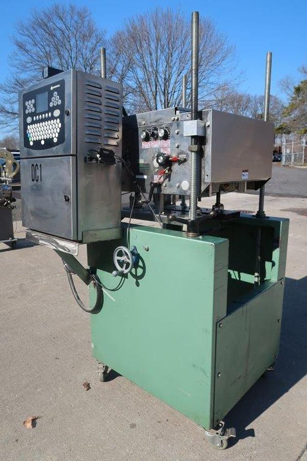 Used Domino Ink Jet Printer, Mounted on Bottomless Conveyor/Gap Transporter