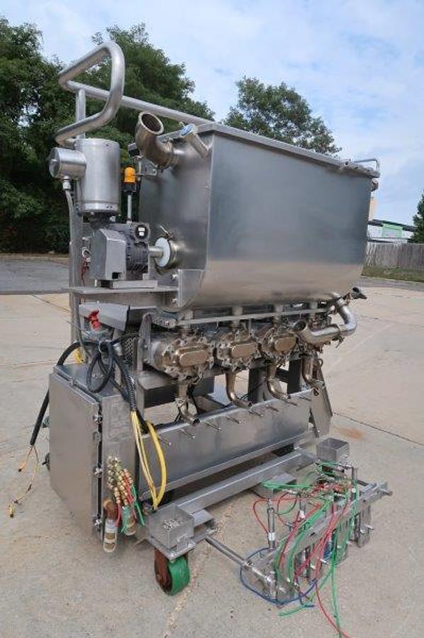 Used Hinds Bock 4-Head Servo Automatic Pump Style Filler