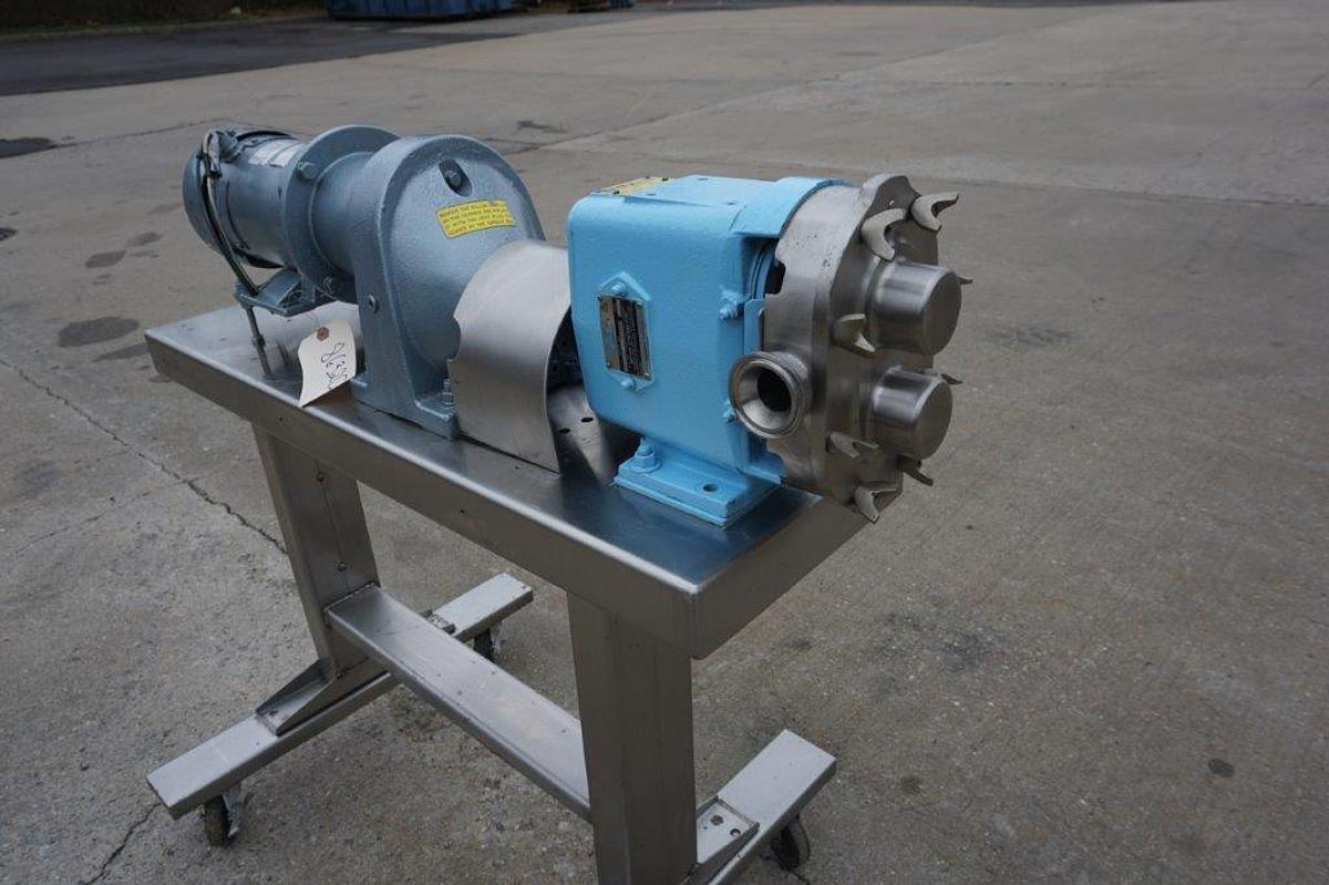Used Waukesha Size 15 Stainless Positive Displacement Pump, Portable