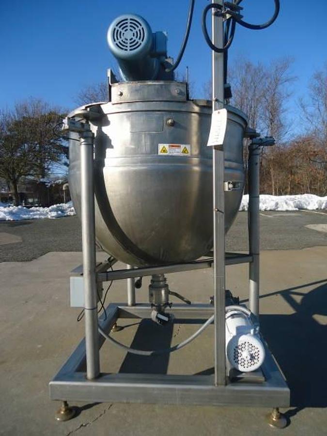 Used 150 Gallon Bh Hubbert Scraper Agitated Kettle, 100 Psi