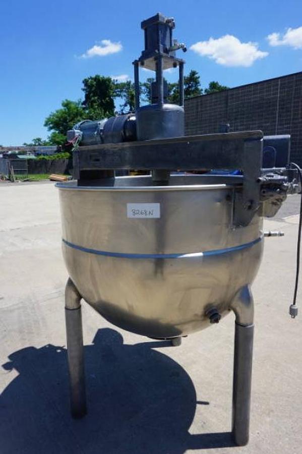 Used 200 Gallon Hamilton Stainless Steel Mixing Kettle, 125 PSI Jacket