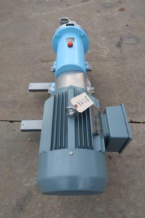 Used Waukesha SP4 Stainless Steel Inline Shear Pump, 10 HP