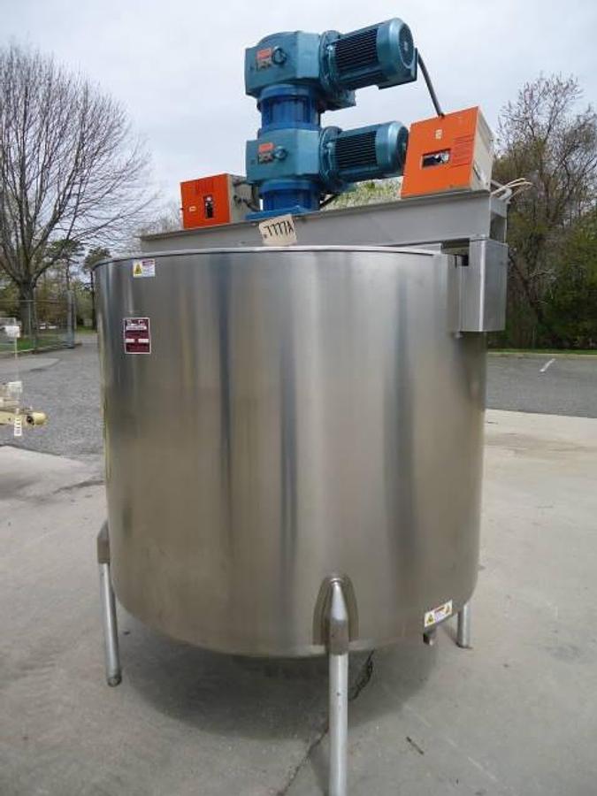 Used 500 Gallon Perma-San Stainless Steel Jacketed Dual Action Scraper Kettle, 316ss