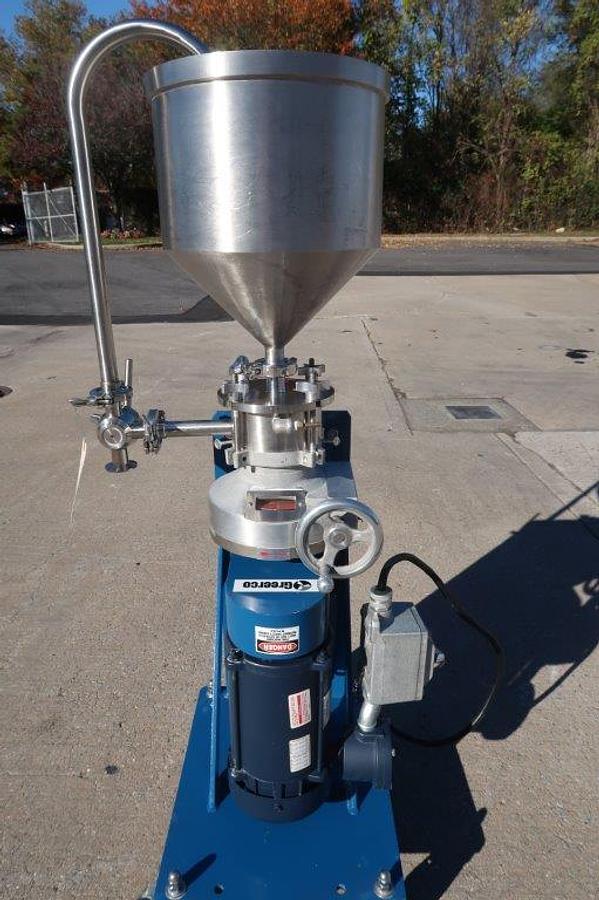 Used Greerco W-250-V Stainless Steel Vertical Colloid Mill, Explosion Proof