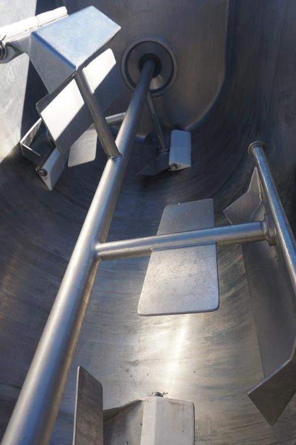 Used Will-Flow 20 Cu.Ft. Stainless Steel Horizontal Scraper Agitated Mixer, 130 PSI Jacket