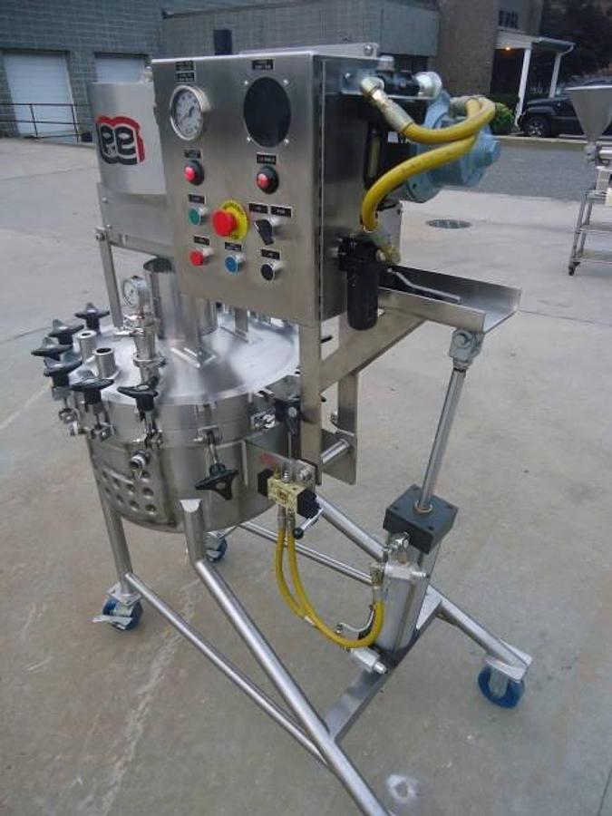 Used 25 Gallon Lee Type 316 Stainless Steel Double Motion Sanitary Reactor-Kettle, Vacuum