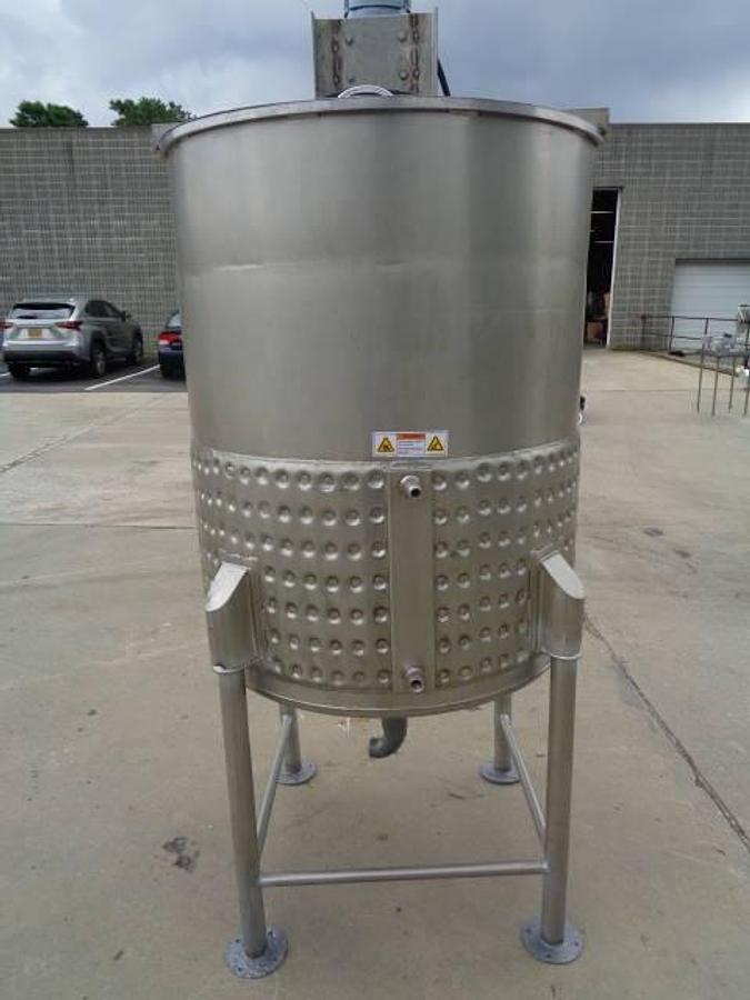 Used 225 Gallon Cora Stainless Dimple Jacketed Mix Tank