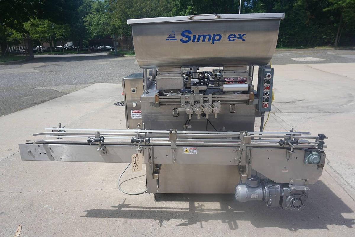 Used Simplex Four Head Automatic Piston Filler