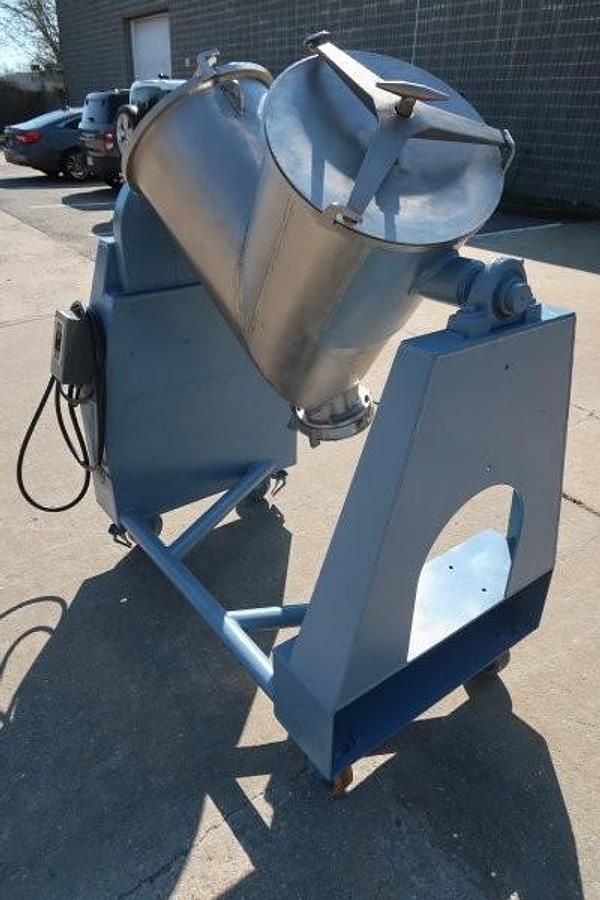 Used 3 Cu. Ft. Patterson Kelley SS Twin Shell Blender, 170 Lbs/CF Density