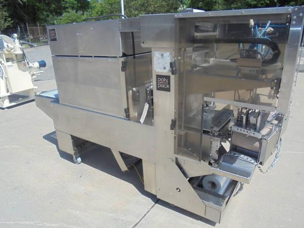 Used Polypack Shrink Bundling Machine With Tunnel, Stainless Steel