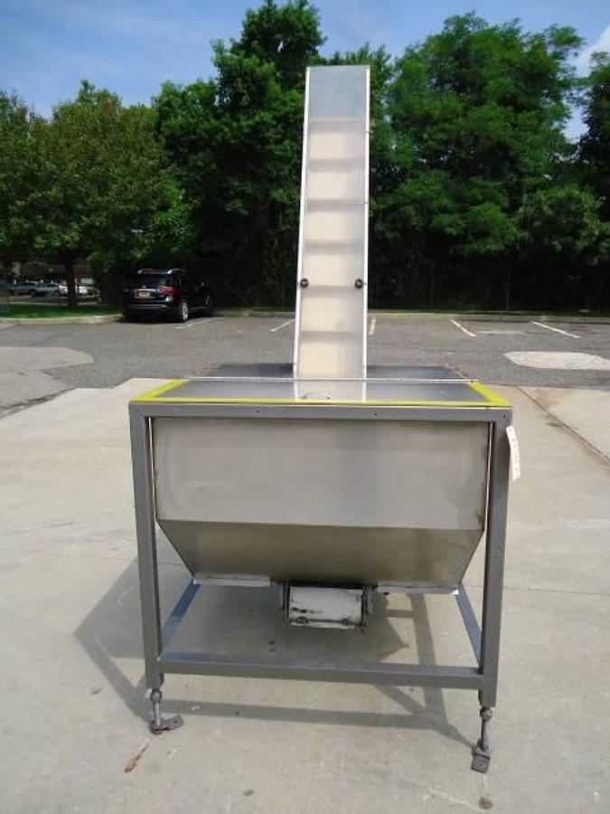 Used Omega 12 In. Wide Inclined Cleated Belt Feeder/Conveyor