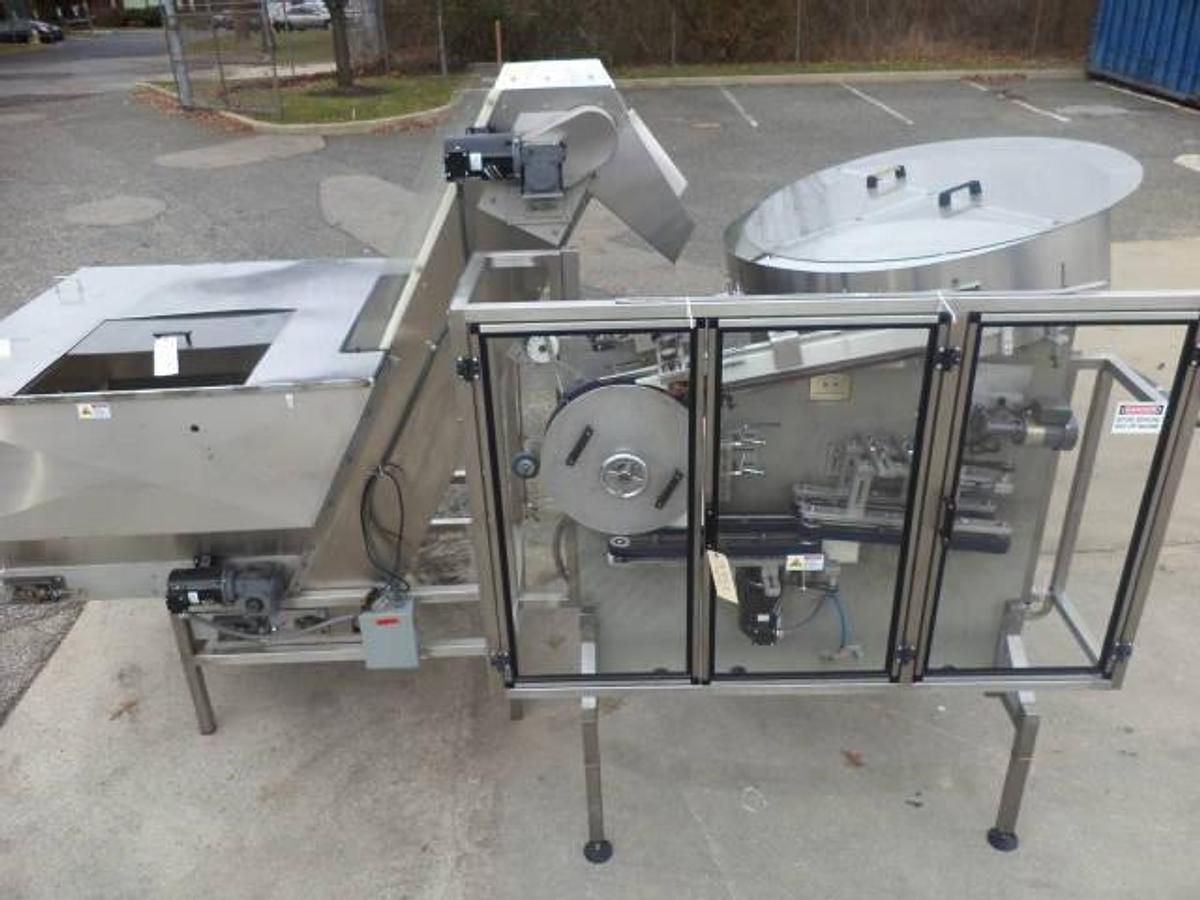 Used New England Machinery NEHA-48 Plastic Bottle Unscrambler With Elevator