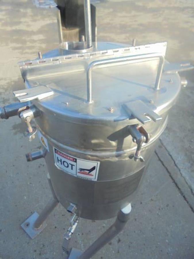 Used 10 Gallon Watson Metal Masters  Stainless Steel Mix Tank, 150 PSI Jacket