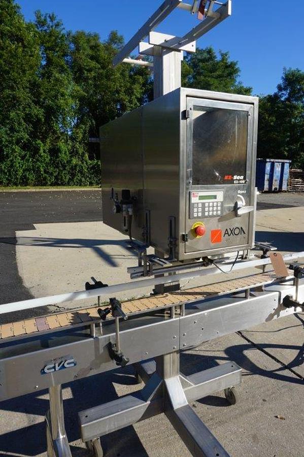 Used Axon EZ-100 Tamper Evident Neck Bander/Sleever, Stainless Steel