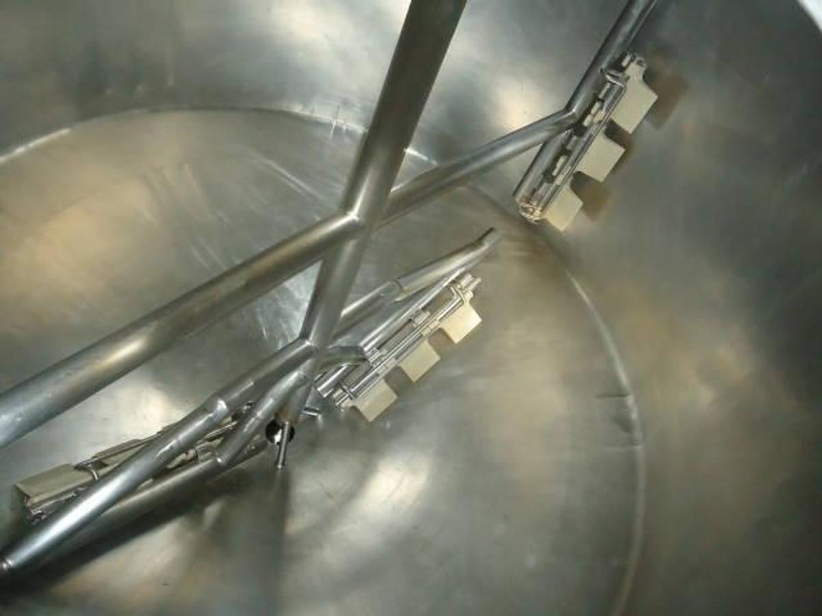 Used 400 Gallon Industries Dacier Scraper Agitated Cone Jacketed Vessel