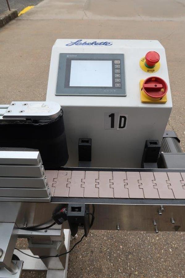 Used Labelette/Accutek APS-106 Automatic Pressure Sensitive Spot/Wrap Labeler