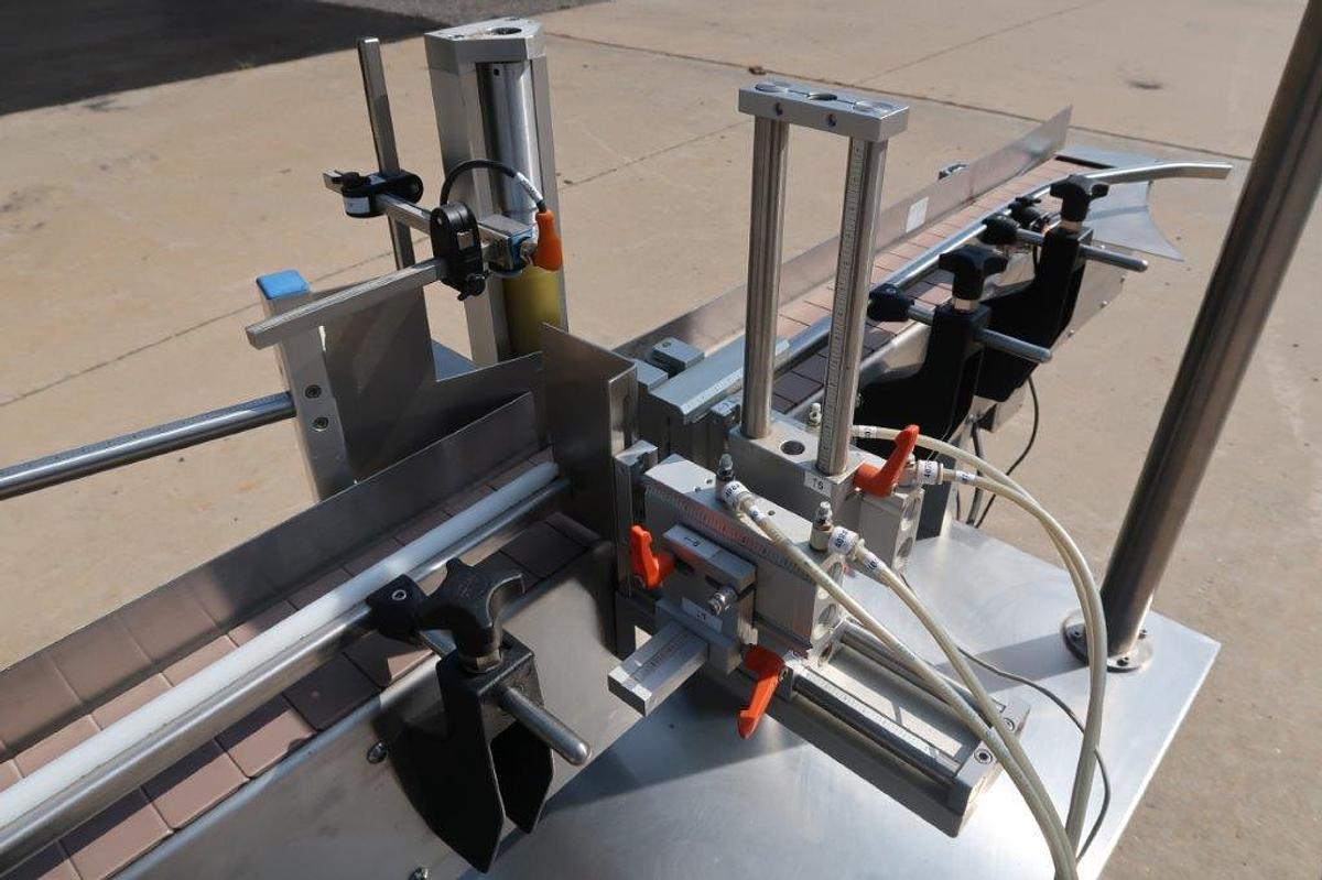 Used Aesus Eco Wrap Prism Automatic Inline Pressure Sensitive Labeler