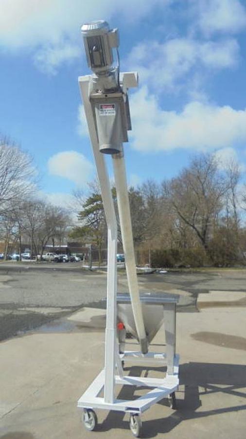 Used Inclined Flexible Screw Conveyor, Portable
