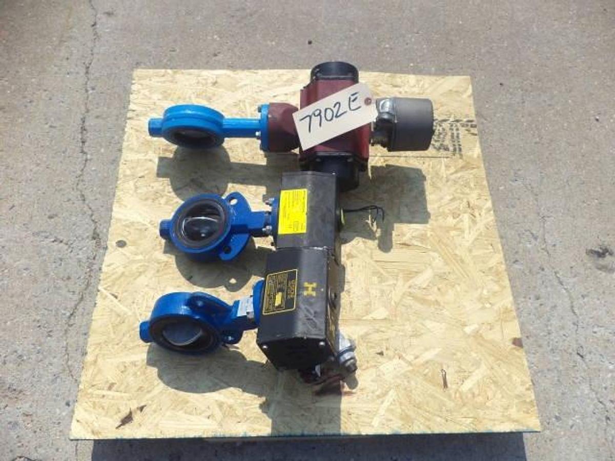 Used Tyco 3 Inch Diameter Electrically Actuated Butterfly Valves (3)