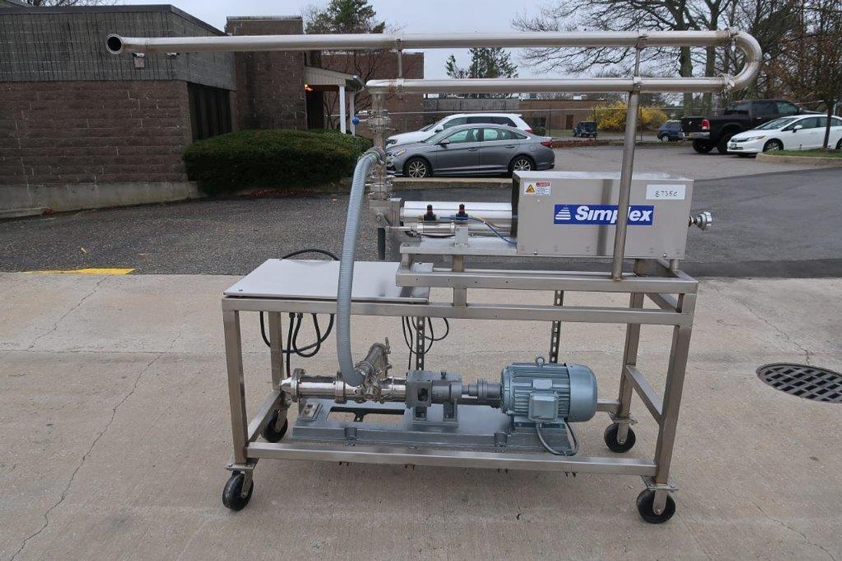 Used Simplex AV-100 Piston Filler with Progressive Cavity Feed Pump, Portable