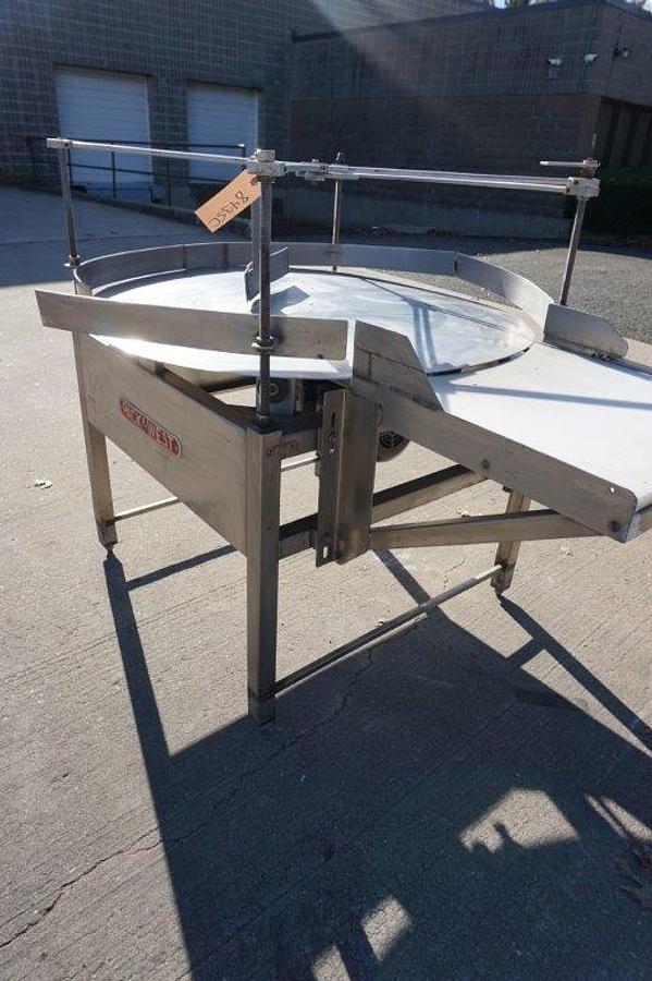 Used PackWest 48 In. Diameter Stainless Steel Rotary Unscrambling/Accumulating Table