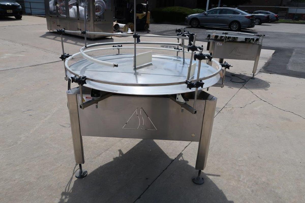 Used 48 In. Apacks Rotary Unscrambling/Accumulating Table, All Stainless, Varispeed SN 12193