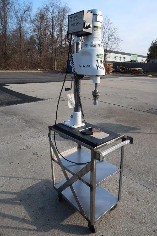 Used Swanmatic C300 Portable Tabletop Semi-Auto Capper, Variable Speed