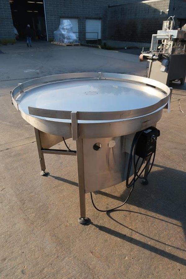 Used 48 In. Diameter Rotary Unscrambling/Accumulating Table Stock #8716A