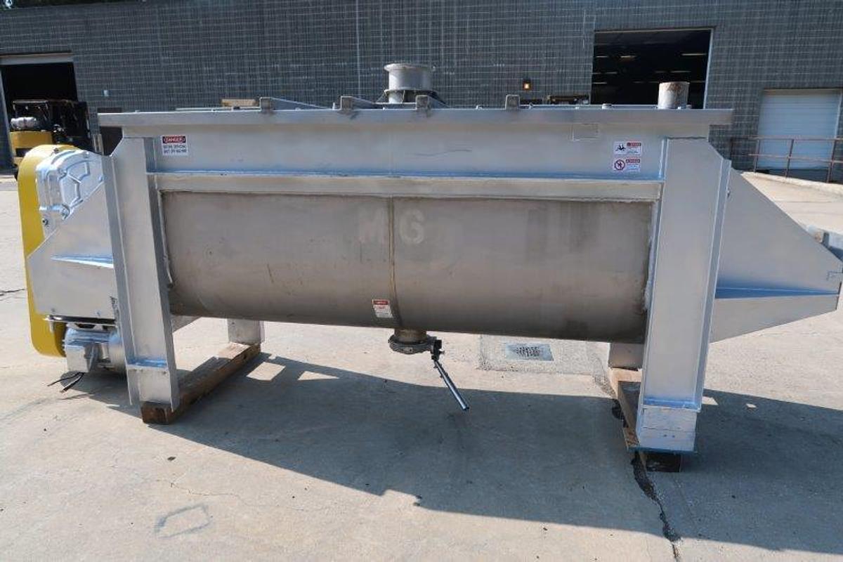 Used 62 Cu. Ft. Stainless Steel Double Ribbon Blender, Heavy Duty