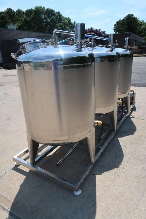 Used Unnico 3-Tank Electric Tanks, 100 Gallon Each
