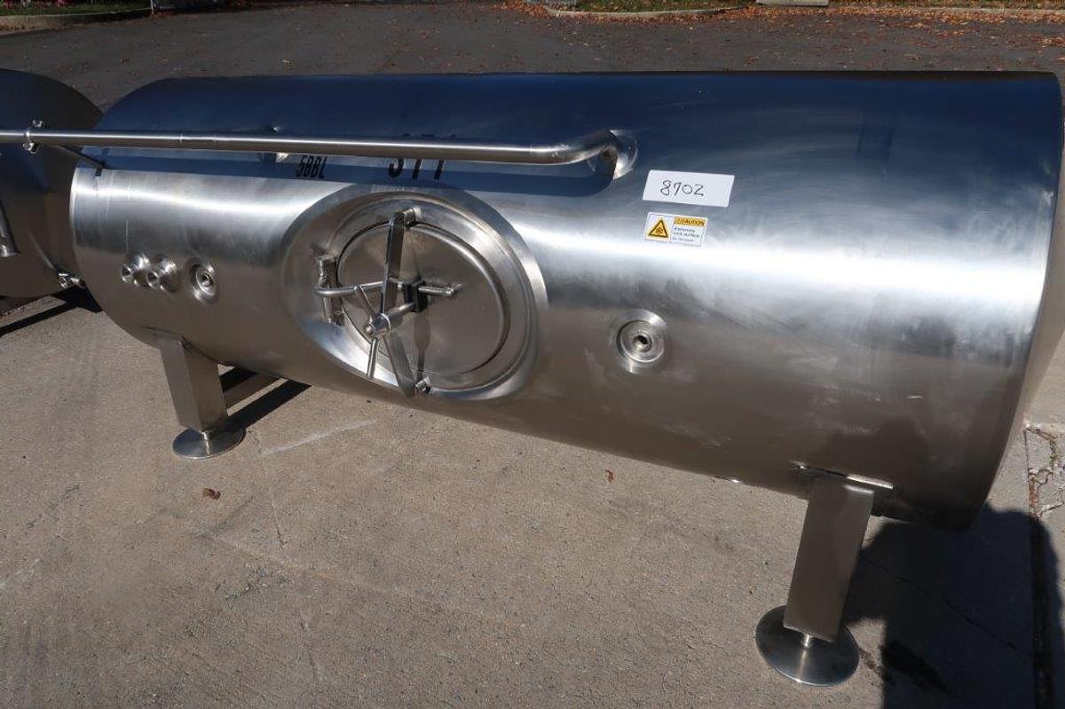 Used Premier 5 BBL Stainless Horizontal Jacketed Tanks/Fermenters (2)