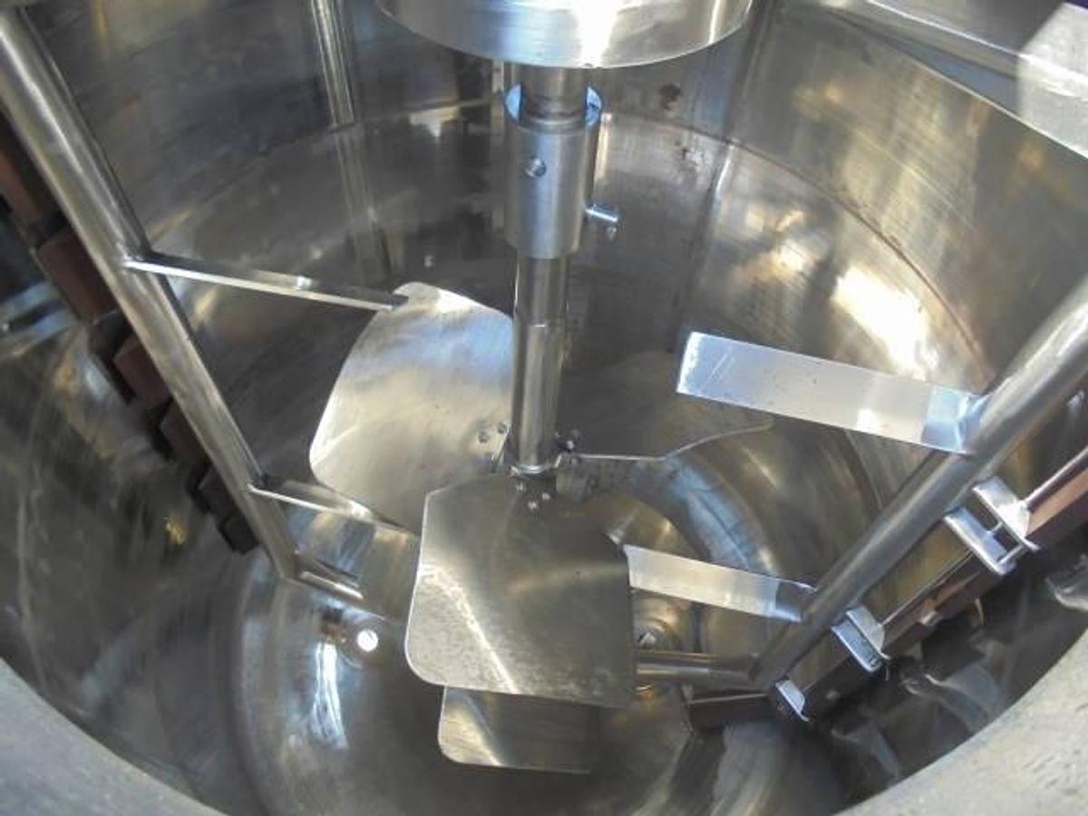 Used 600 Gallon Stainless Fabrication Triple Motion Jacketed Vacuum Kettle/Reactor