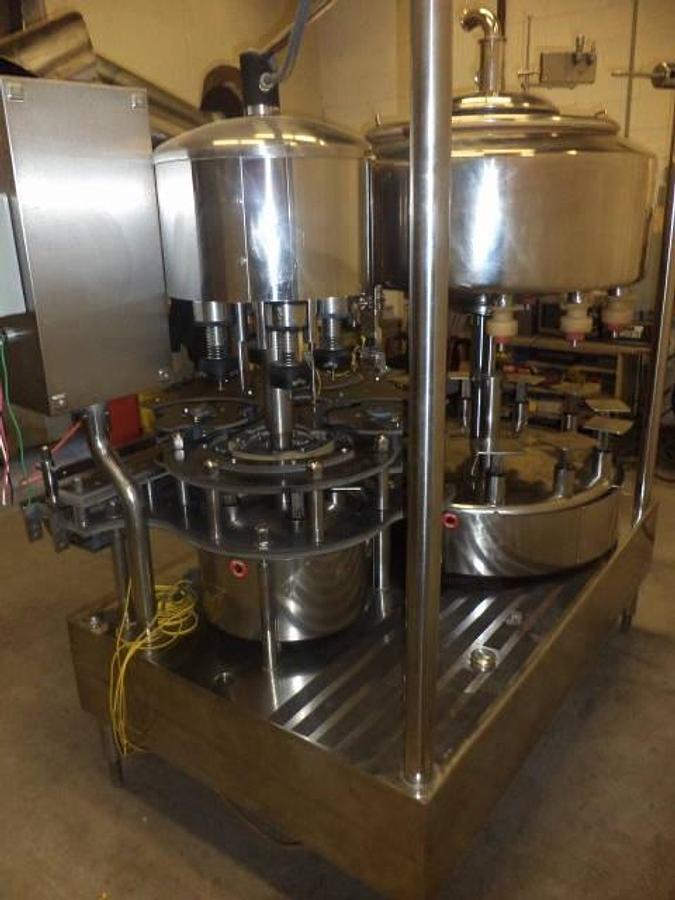 Used Fogg 12-4 Rotary Filler/Capper, Stainless Steel