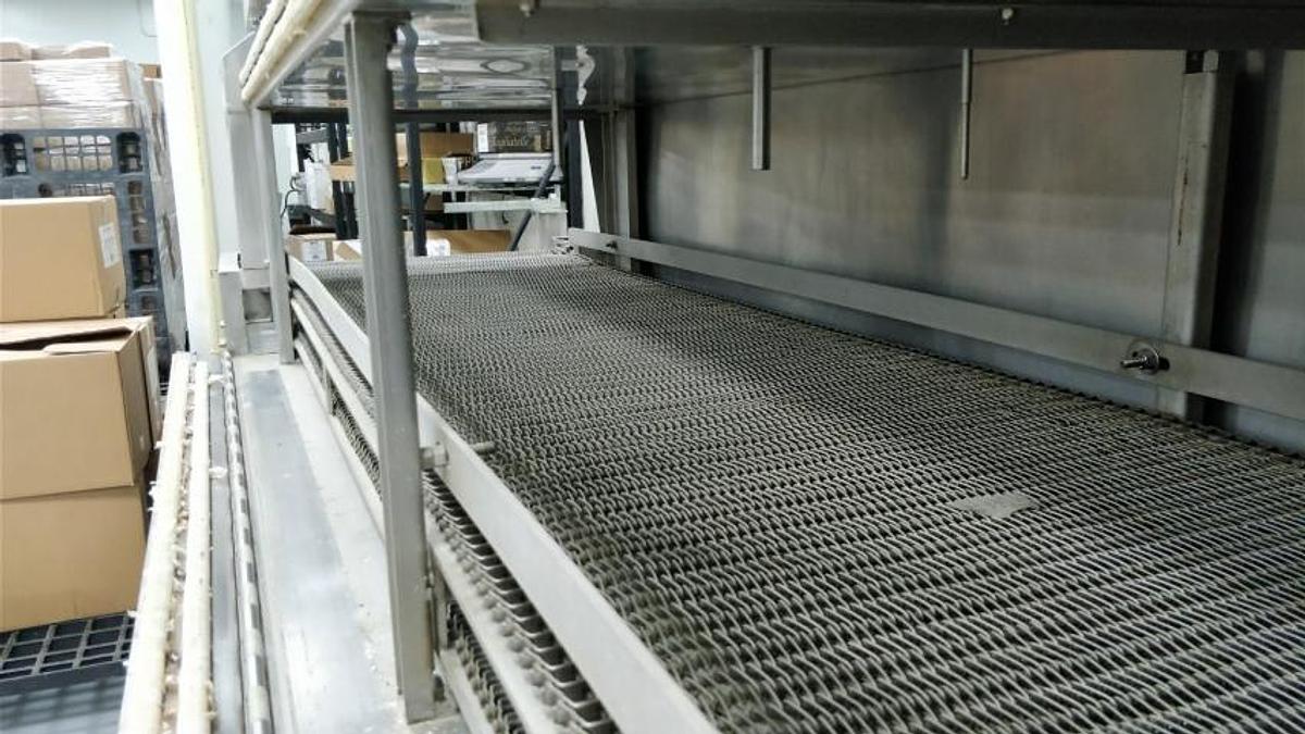 Used Kryospray Model 2150 Freeze Tunnel, 13 Ft. Long