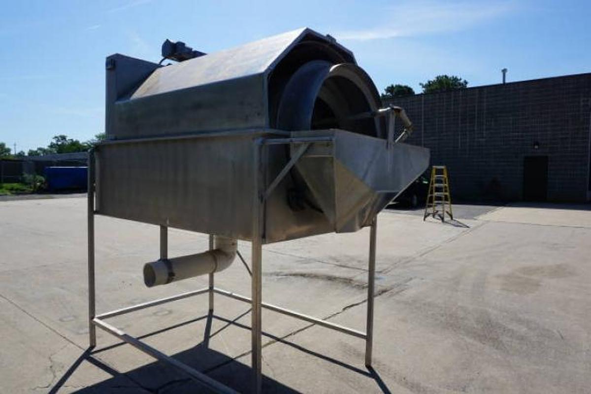 Used A.K. Robbins Stainless Steel Rotary Reel Washer