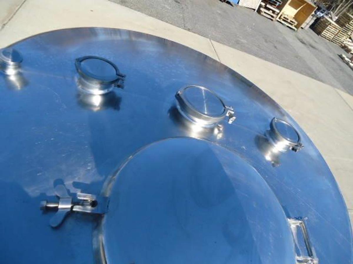 Used 450 Gallon DCI Type 316 Stainless Steel Cone Bottom Portable Tank on Casters
