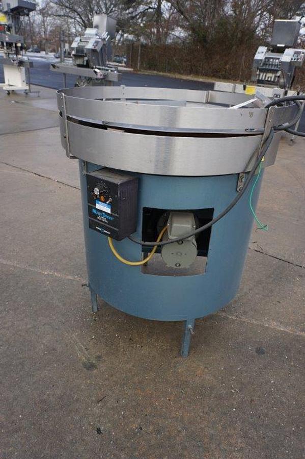 Used 32 In. Diameter Hallock Rotary Unscrambling/Accumulating Table, Variable Speed